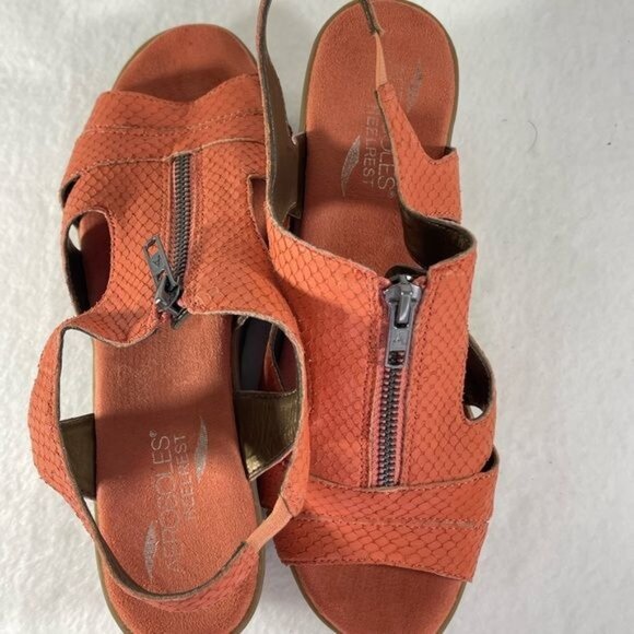 Aerosoles heel rest women's coral sandels 7.5 duffle bog leather - Picture 8 of 14